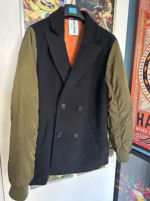 Buy BRAND NEW Men's Medium RRP £56 COLLUSION  Bomber Jacket/Pea Coat Double Breasted • 17.95£