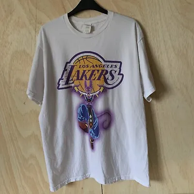 Buy Los Angeles Lakers Anime Dragon Ball Z T Shirt Mashup Large • 21.99£