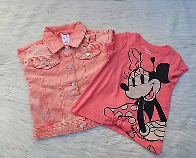 Buy New Disney Minnie Mouse Denim Jacket And Tee Size 6 • 15.79£