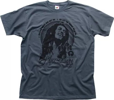 Buy Bob Marley Reggae Let The Music Rock Me Cd Album Charcoal T-shirt  0537 • 13.95£