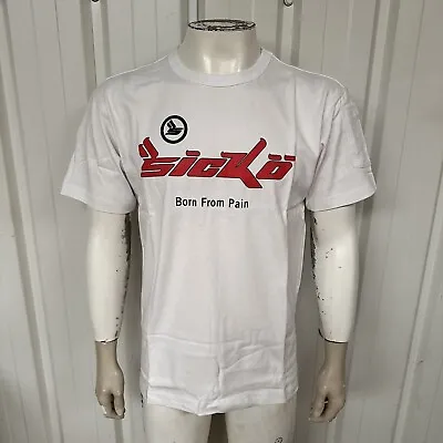 Buy Mens Medium T-Shirt Sicko Logo Born From Pain Tee - White/Red (M)(BNWT) RRP $150 • 24.99£