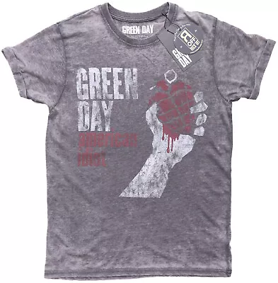 Buy Green Day T Shirt Official Burnout American Idiot Album Logo Tee New Punk Band • 16.99£