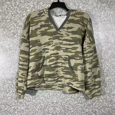 Buy Lucky Brand Womens Camouflage Oversized Cropped Hoodie - Size Large - Streetwear • 18.94£