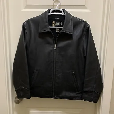 Buy Eddie Bauer Legend Stine Leather Jacket Women's Size Large Black Heavy Coat • 72.38£