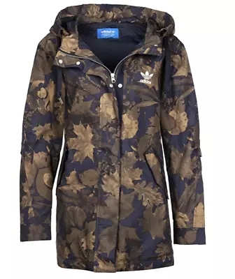 Buy Adidas Originals Parka Jacket Women's Leaf Camouflage Pattern Lightweight  • 80£