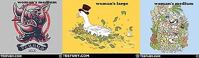 Buy TeeFury T-Shirt Woman's Large DuckTales Or Medium Monty Python - You Pick NEW • 9.44£