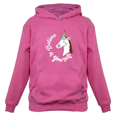 Buy Unicorn Believe - Kids Childrens Hoodie Fantasy Mythical Magical Unicorns • 16.95£