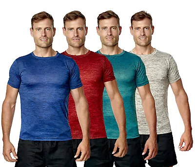 Buy Mens Gym T-Shirts Fitness Running Exercise Sports Top Active Cool Tee • 9.99£