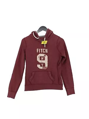 Buy Abercrombie & Fitch Women's Hoodie M Red Graphic Cotton With Polyester Pullover • 11.40£
