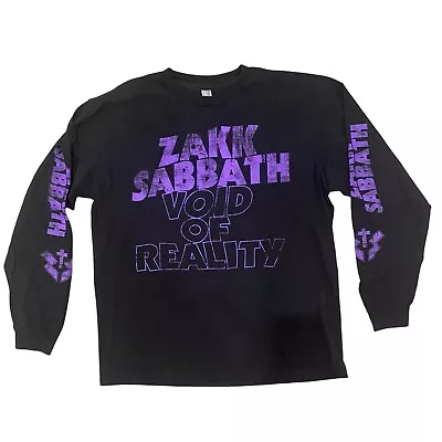 Buy Zakk Sabbath Zakk Wylde Void Of Reality Long Sleeve T-shirt Purple Black Large • 86.81£