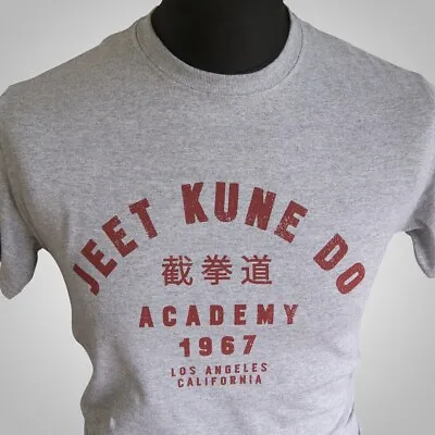Buy Jeet Kune Do Academy T Shirt Retro Kung Fu Bruce Lee MMA Grey • 15.99£