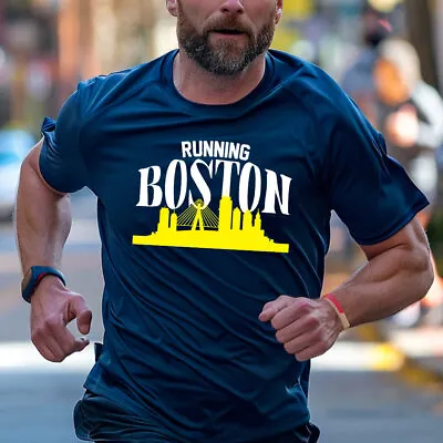 Buy Running Boston T Shirt 26.2 Miles The Marathon Race Running USA Gift Sports Top • 14.99£