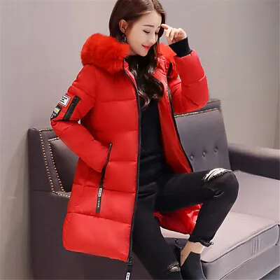 Buy Womens Winter Hooded Parka Jackets Outerwear Ladies Winter Chunky Puffer Coat • 23.99£