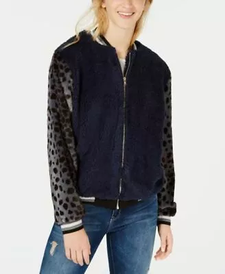 Buy Gypsies & Moondust Zip Up Jacket Blue Animal Fuzzy Print M UK 10 -12 Lightweight • 29£