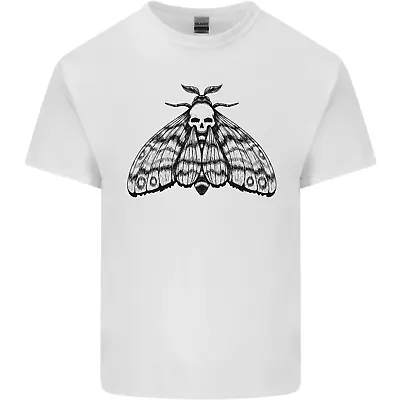 Buy A Gothic Moth Skull Mens Cotton T-Shirt Tee Top • 9.99£