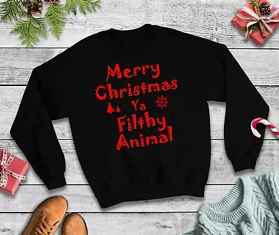 Buy Merry Christmas Ya Filthy Animal Christmas Jumper Sweatshirt Xmas  • 21.99£