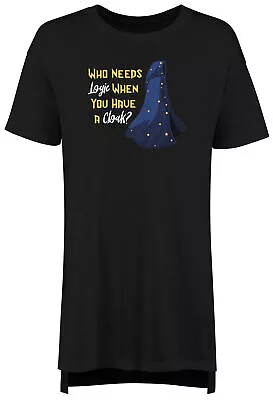 Buy Magician Magic Nightie Womens Who Needs Logic When You Have A Cloak Night Shirt • 13.99£