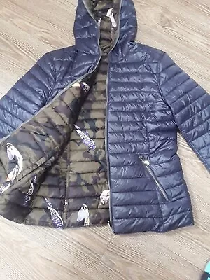 Buy Ladies Reversible Quilted Jacket Size 14 Super Warm Lightweight Fab Condition • 9.50£