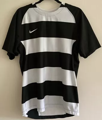 Buy Mens Nike Rugby Jersey Top. Size M. Black & White. Striped. Logo. PRISTINE • 12.95£