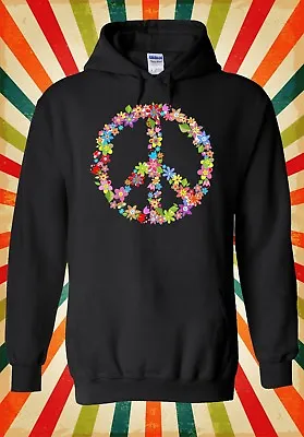 Buy Peace Sign Flower Summer Cool Hipster Men Women Unisex Top Hoodie Sweatshirt 449 • 17.95£