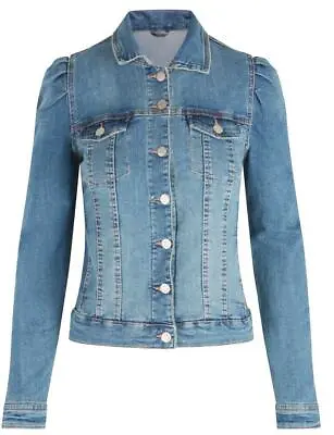 Buy Ladies Premium Blue Stretch Denim Jeans Jacket • 14.99£