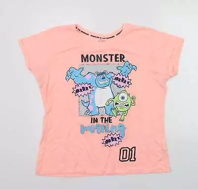 Buy LOVE TO LOUNGE Womens Orange Solid Polyester Top Pyjama Top Size L - Monster Inc • 4.25£