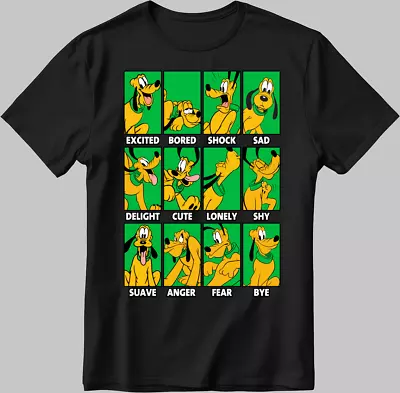 Buy Pluto Disney Moods Short Sleeve W/B Men / Women T Shirt C549 • 10£
