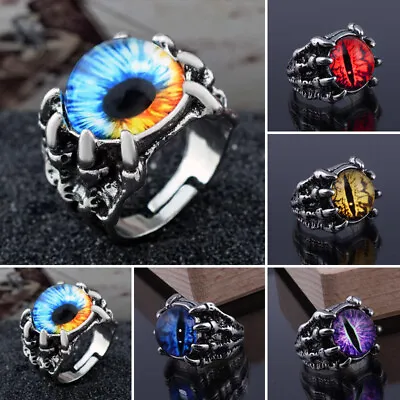 Buy Punk Gothic Evil Eye Finger Ring Adjustable Claws Ring Women Men Party Jewellery • 2.63£