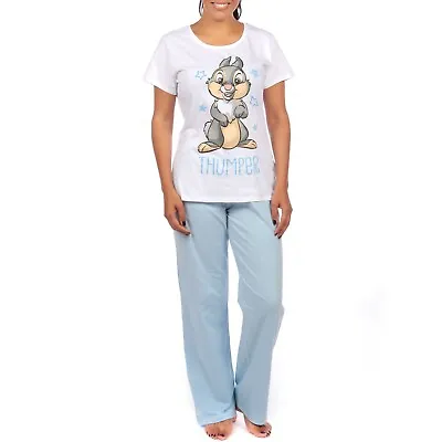 Buy Disney Thumper Pyjamas Adults Womens S M L XL XXL PJs Set T-Shirt Bottoms Stars • 17.99£