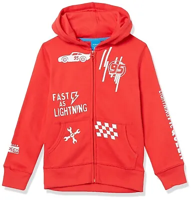 Buy Disney Boys Fleece Zip-Up Hoodie Sweatshirt Top Jacket Lightning McQueen. • 14.99£
