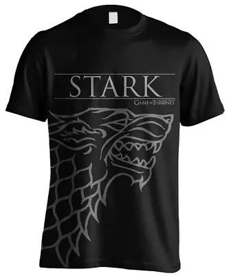 Buy Game Of Thrones Stark Mens Black Cotton T-Shirt • 8.99£
