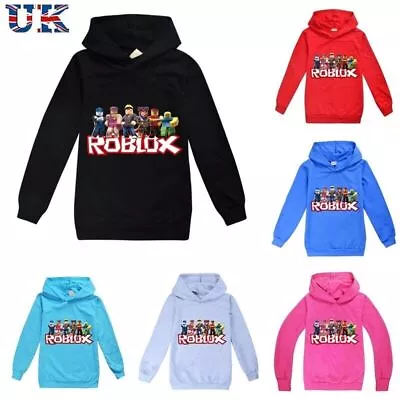 Buy Kids ROBLOX Hoodie Boy Girls Long Sleeve Hooded Sweatshirt Pullover Jumper Tops • 12.99£