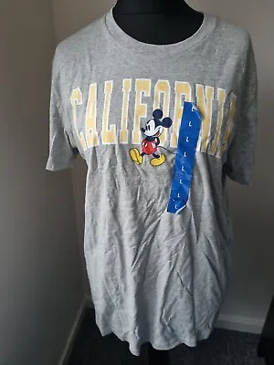 Buy Official Disney Mickey Mouse California Grey T-shirt Size Large NWOT • 4.99£