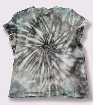 Buy Ladies Tie Dye T Shirt, Size M Spiral Pattern Blue And Grey Excellent Condition • 15£