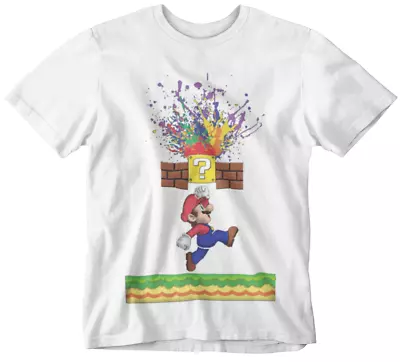 Buy Mario T-Shirt Gamer Tee Player One Plumber Retro Console Movie TV Cartoon • 5.99£
