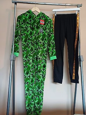 Buy Boys Clothes Bundle 13-14 Years Minecraft All In One Pyjamas Loungewear • 6£