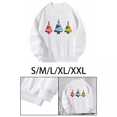 Buy Women's Crewneck Sweatshirt Christmas Tree Gift Classic Simple Pullover • 16.36£