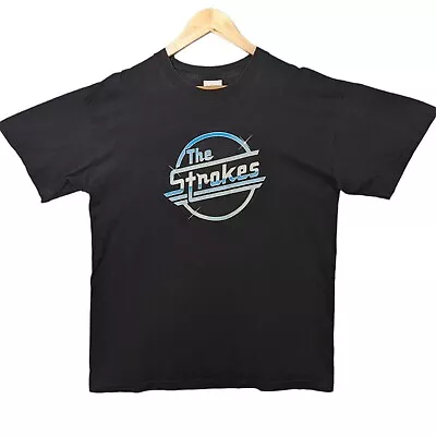 Buy Vintage THE STROKES T-Shirt Men's Large Black Screen Stars Band Tee Y2K 2000s • 99.99£