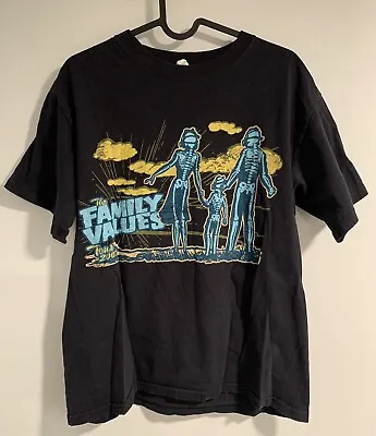 Buy Vintage 2007 Family Values Tour Korn Evanescence Flyleaf Atreyu Band T Shirt Med • 42.67£