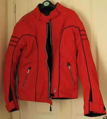 Buy Tuzo Ladies Red Motorcycle Jacket And Black Trousers - Size 12 Small • 64.99£
