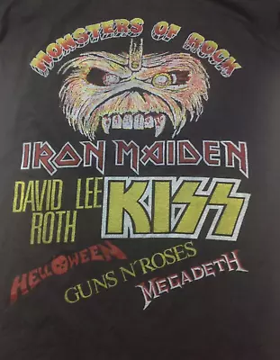 Buy Iron Maiden Guns N'Roses Megadeth Helloween Kiss  Vintage 1980s T SHIRT UNWORN M • 4.99£