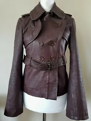 Buy Signature Piece* Allsaints Brown Steampunk Leroy Leather Jacket Uk8 Us6 Rrp £395 • 198£