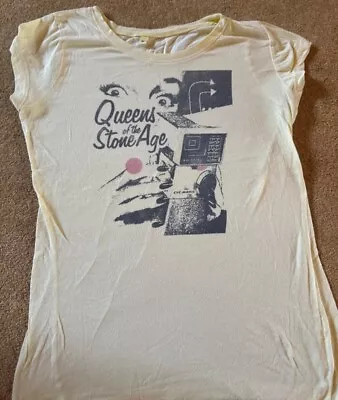 Buy Queens Of The Stone Age T Shirt Josh Homme Rare Rock Band T Shirt Ladies Size M • 16.30£