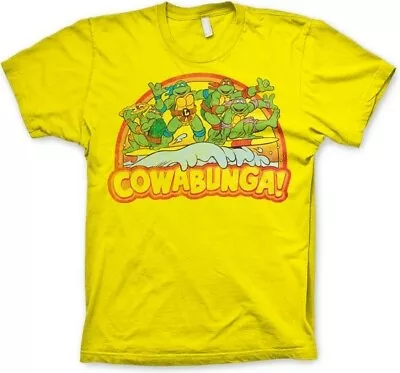 Buy Teenage Mutant Ninja Turtles TMNT Cowabunga T-Shirt Yellow • 17.89£