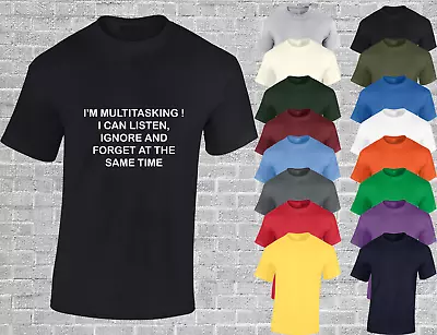 Buy Im Multitasking Mens T Shirt Funny Printed Slogan Design Gift Present Idea • 9.99£