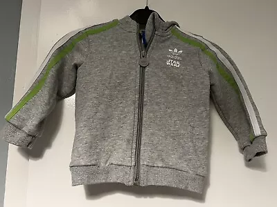 Buy Boys 9-12 Months Adidas Star Wars Master Yoda Track Jacket Hoodie Grey Full Zip • 18£