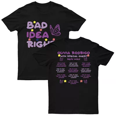 Buy Adults Kids Olivia Rodrigo Tour 2024 Bad Idea Right Music Fan T-Shirt UK #L02V02 • 7.99£
