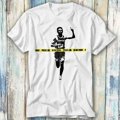 Buy Banksy Marathon Runner Police Line T Shirt Meme Gift Top Tee Unisex 1217 • 6.35£