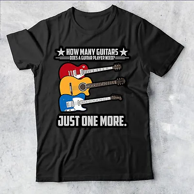 Buy Guitar Shirt How Many Guitar Player Tee Top Funny Cool  Mens T-Shirt #DM • 9.99£