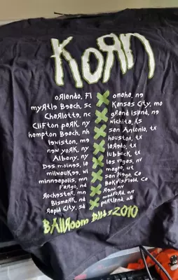Buy Korn Genuine 2010 Ballroom Blitz Tour T Shirt Las Vegas Rare XL • 135£